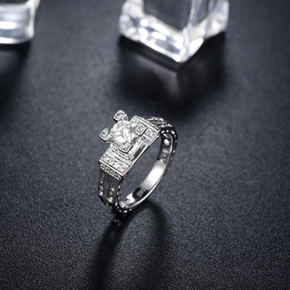 💎2022 NEW Fashion Moissanite Diamond 925 Real Silver Engagement Wedding …
